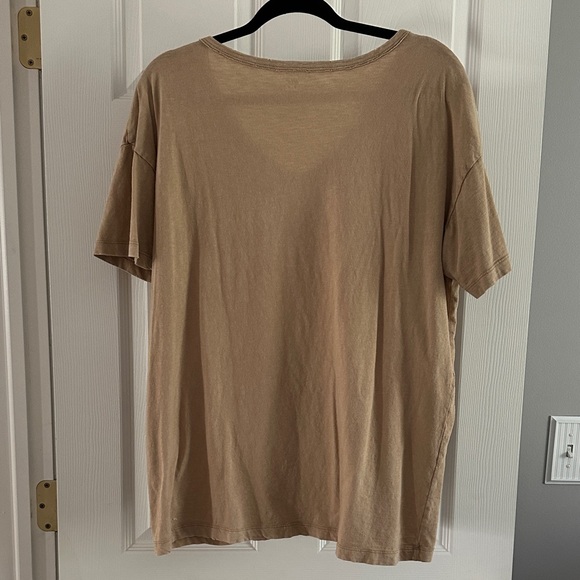 Aerie Tan V-Neck Short Sleeve Tee - Picture 3 of 3